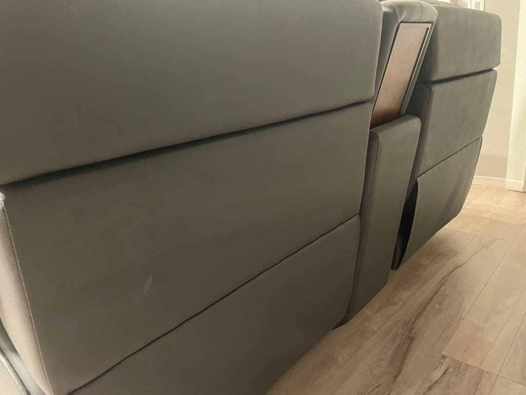 匠大塚　電動リクライニングソファ レザー 3人掛けソファ 黒