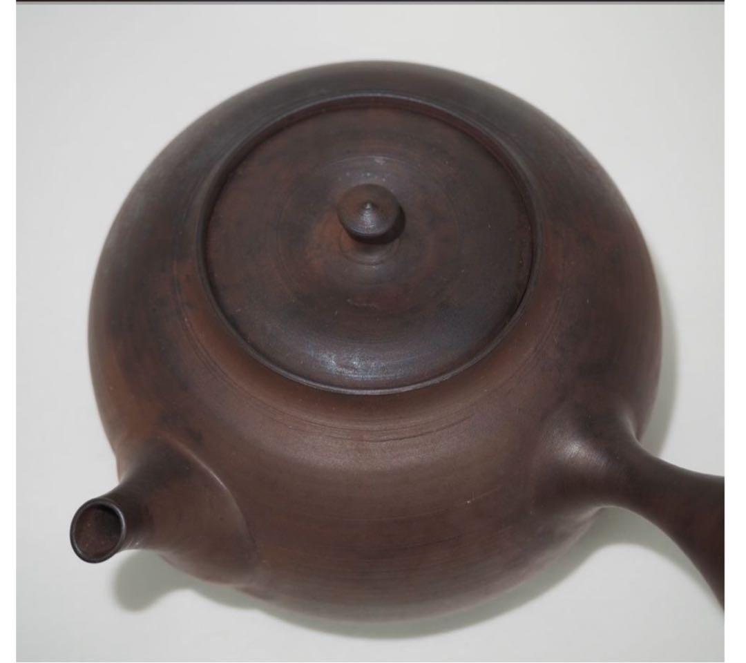 送料無料　常滑名工 水野陽景作 窯変朱泥急須　薄胎重さ145ｇ　煎茶道具