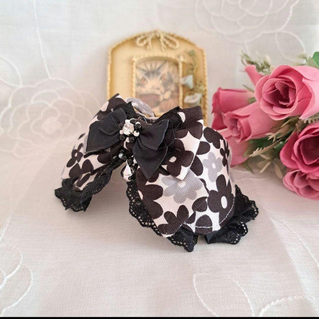 はる、短毛シュシュ和風つまみ細工()わんちゃん猫ちゃん用