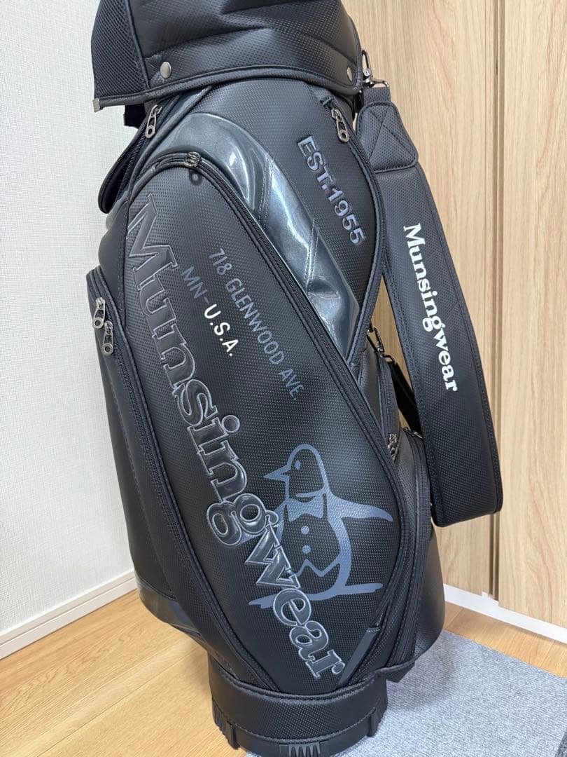 Munsingwear ブラック キャディバッグ