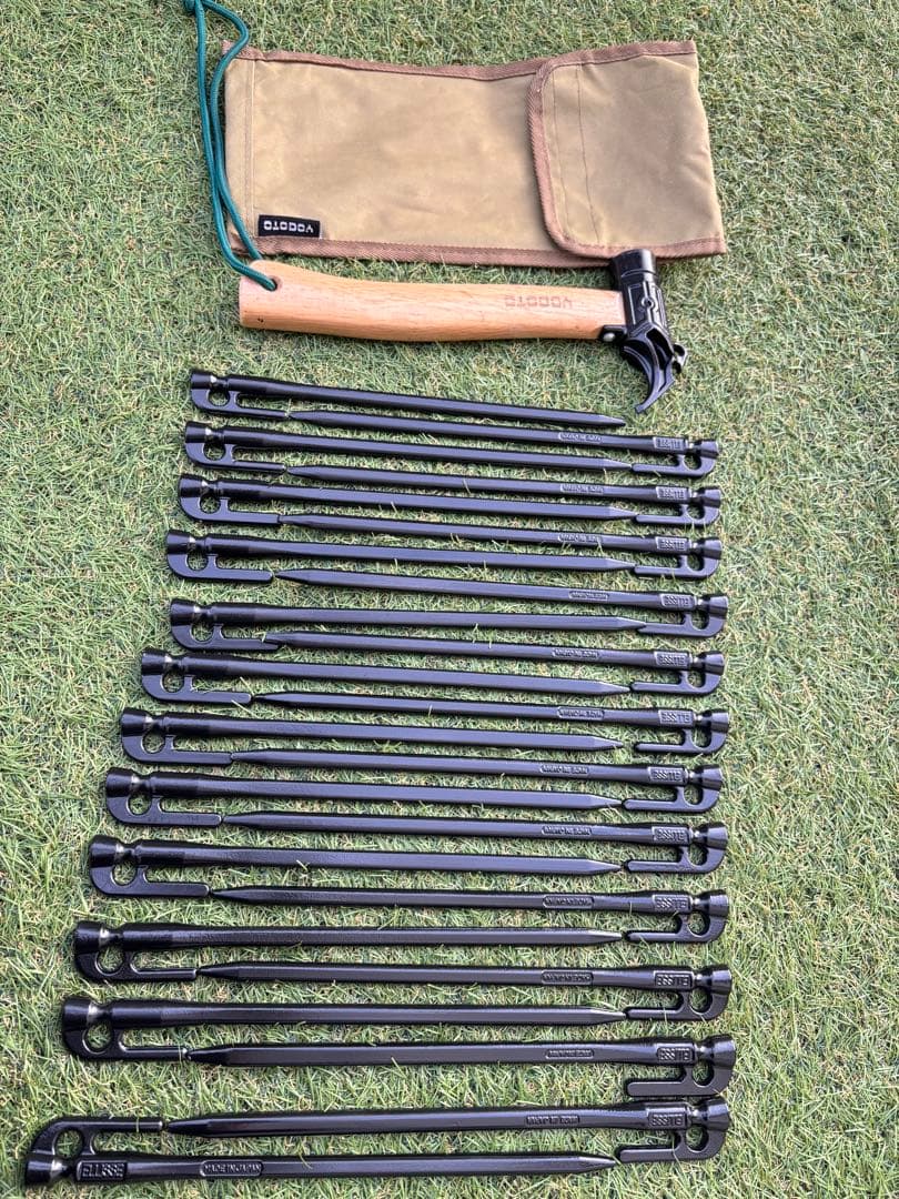 エリッゼステーク/28cm/24本&ペグハンマーセット