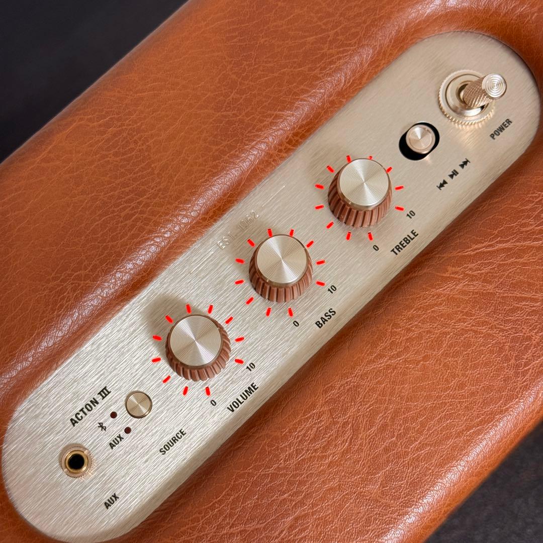 Marshall Acton III ワイヤレススピーカー ブラウン