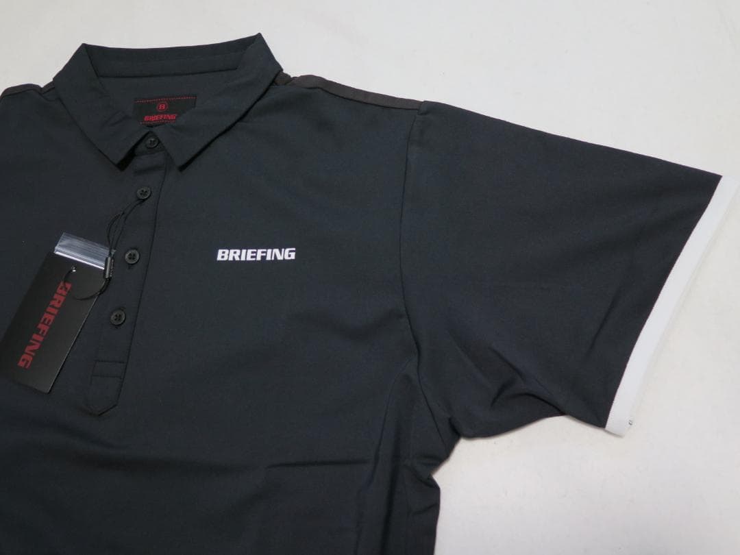 ⓁBRIEFING GOLF ブリーフィングゴルフパンチングメッシュシャツ黒