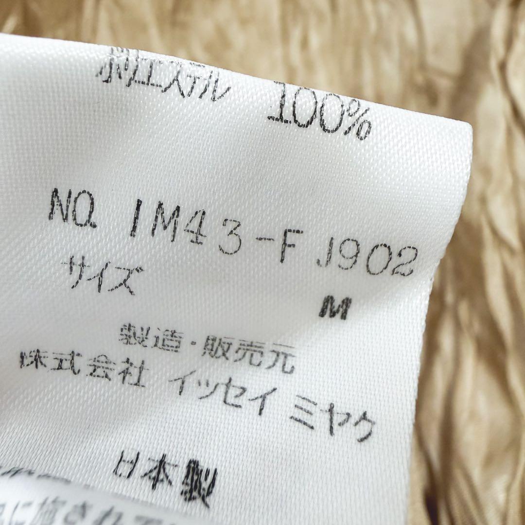 イッセイミヤケ　シワ加工　ブラウス　ベージュ M ヴィヴィアン　パンツ　 2点