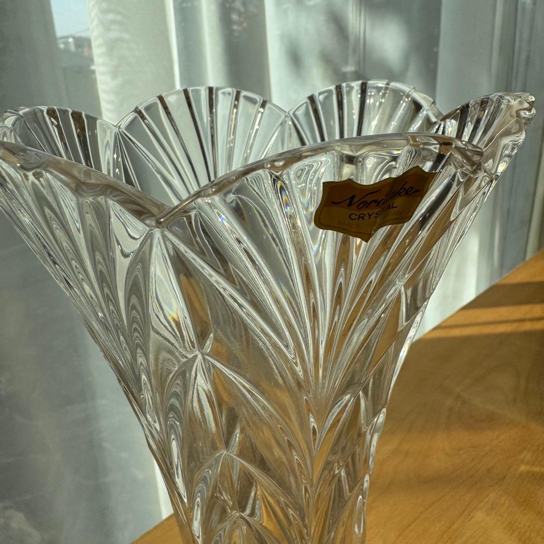 Noritake クリスタル花瓶 10インチ