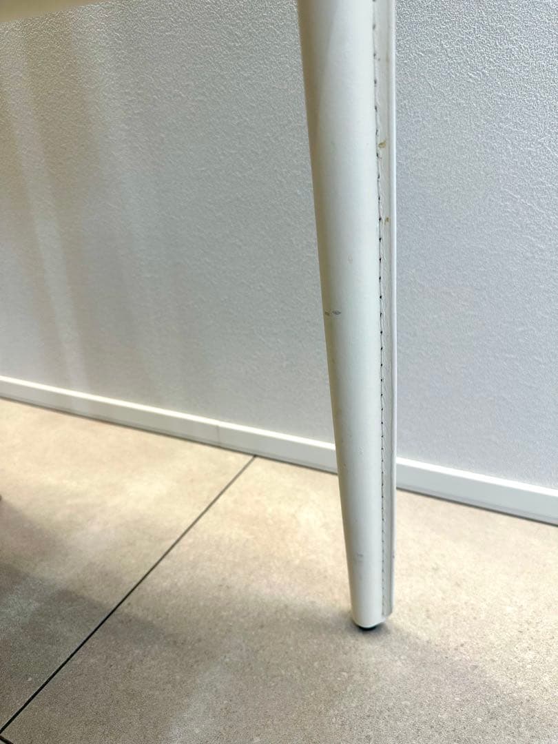 ZAKKINI ザッキーニ チェア ホワイト再生皮革 ダイニングチェア １脚