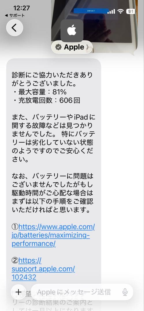 ipad mini 4 第4世代　128GB ゴールド　81%
