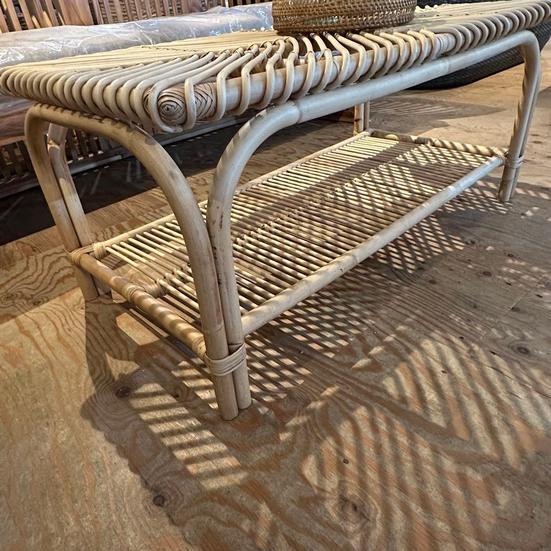 【訳ありバリ島ラタン製センターテーブル 50×100×h44cm通常66,000