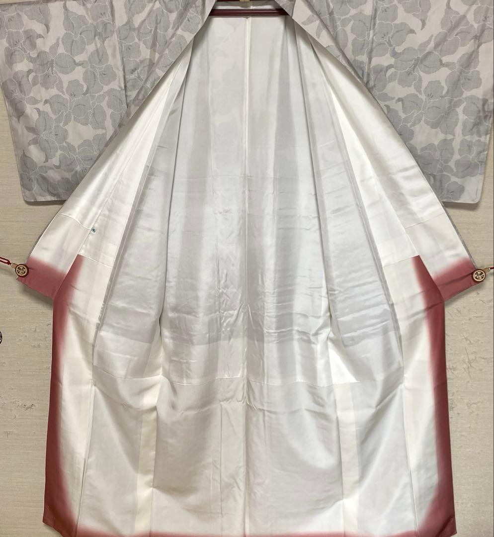 再値下げ　本場白大島　洋花　一元式絣　未着用