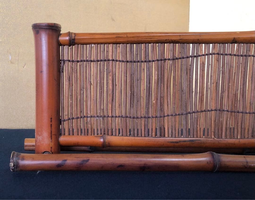 割引‼️《R》茶道具 煎茶 煤竹結界 衝立 炉屏 竹峰作　 1f