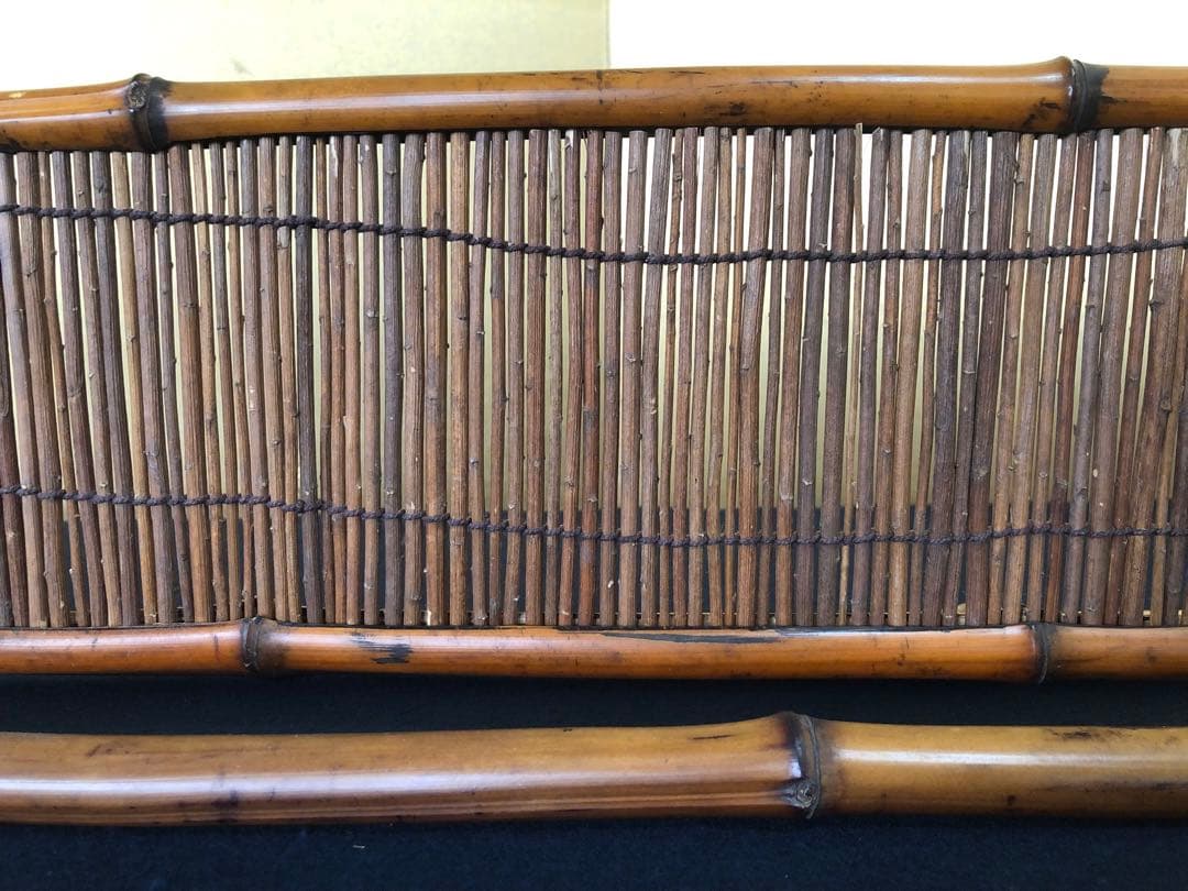 割引‼️《R》茶道具 煎茶 煤竹結界 衝立 炉屏 竹峰作　 1f