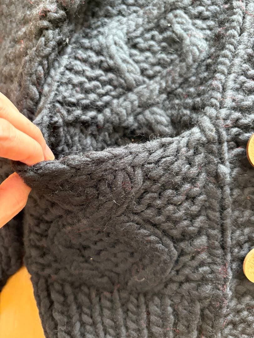 チョコ【新品】WJK ブラックケーブル編みセーター