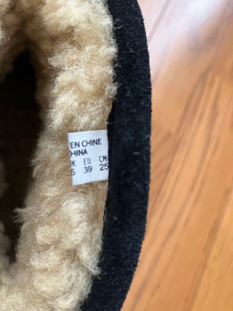 Suicokeスイコック　ムートンブーツRUSS-SD-CMwpブラック24.5