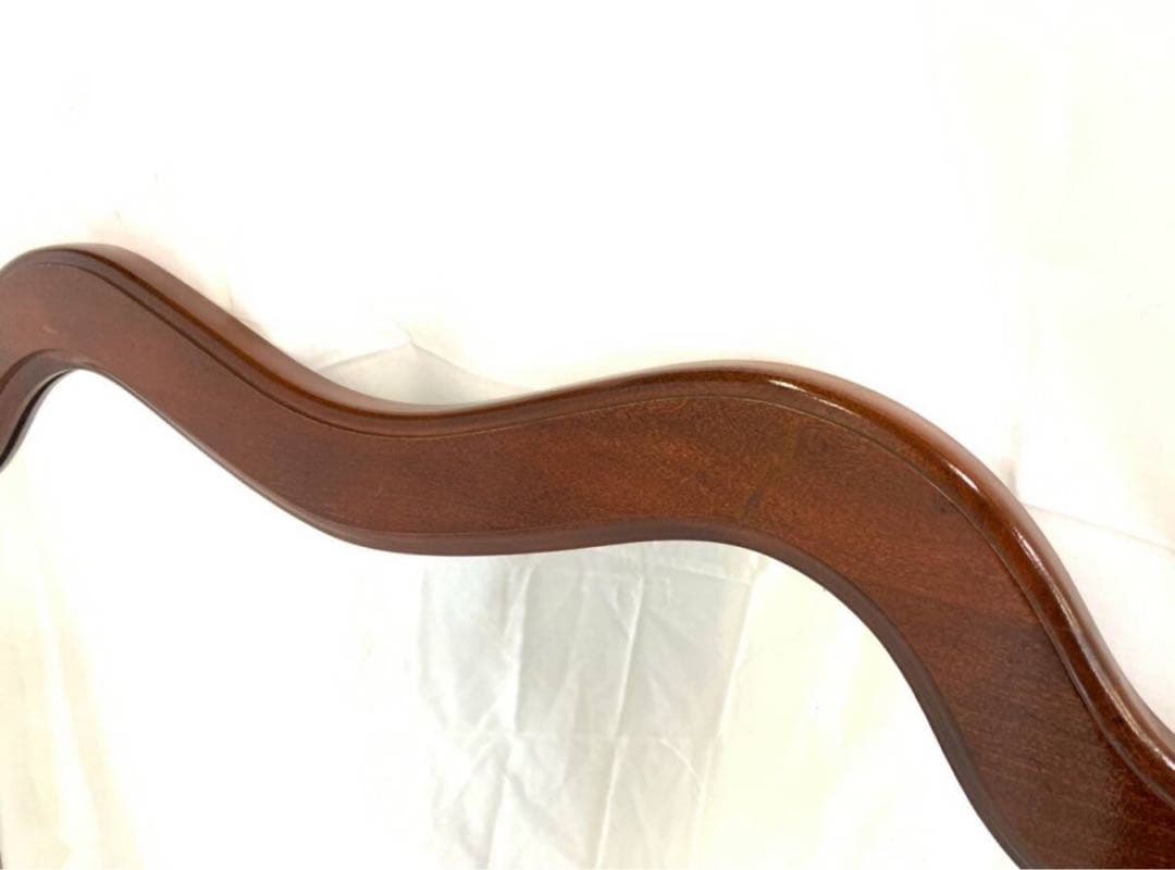 壁掛けミラー　アンティーク　波型木製フレーム 壁掛け鏡 W71cm H109cm