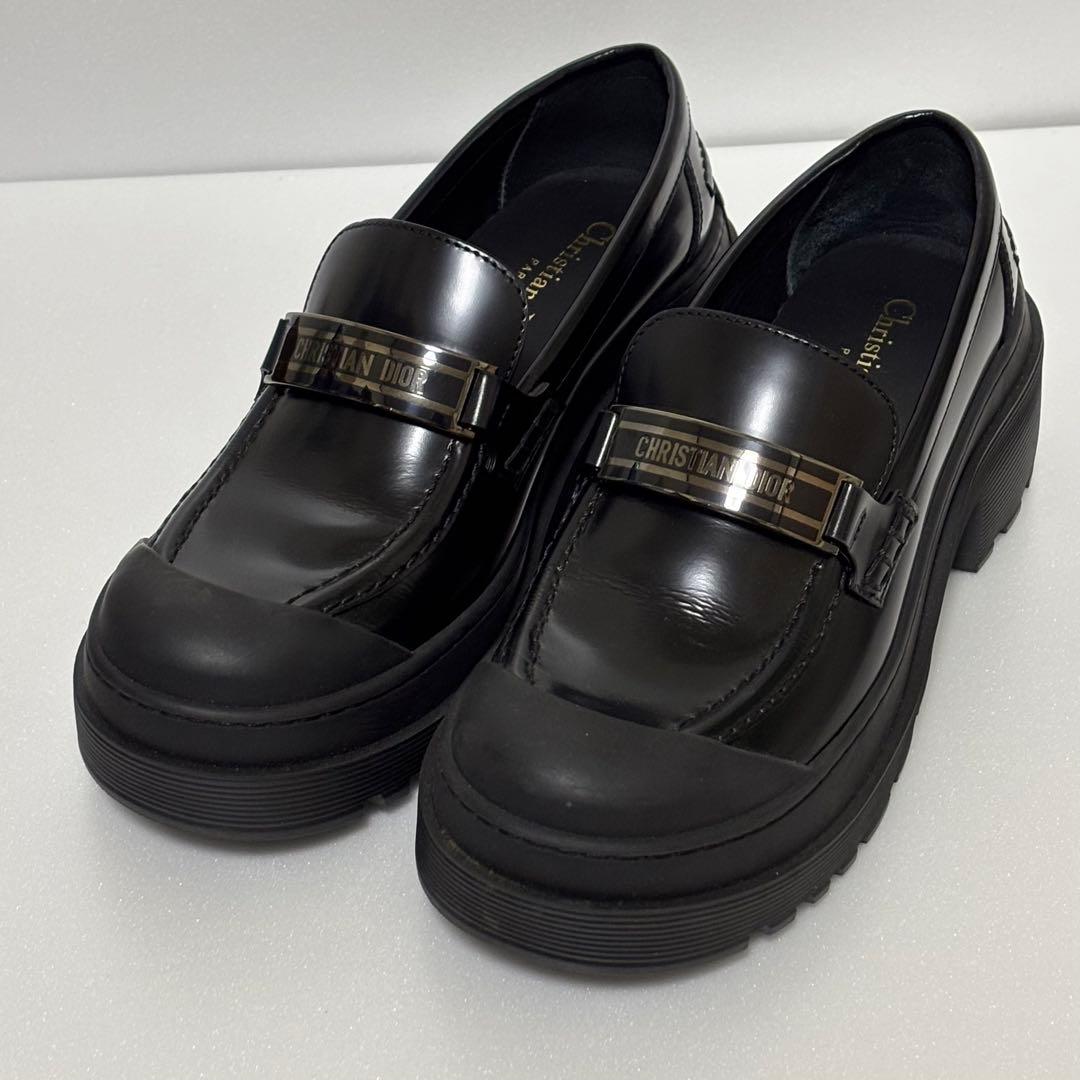 【未使用】CHRISTIAN DIOR ブラックローファー