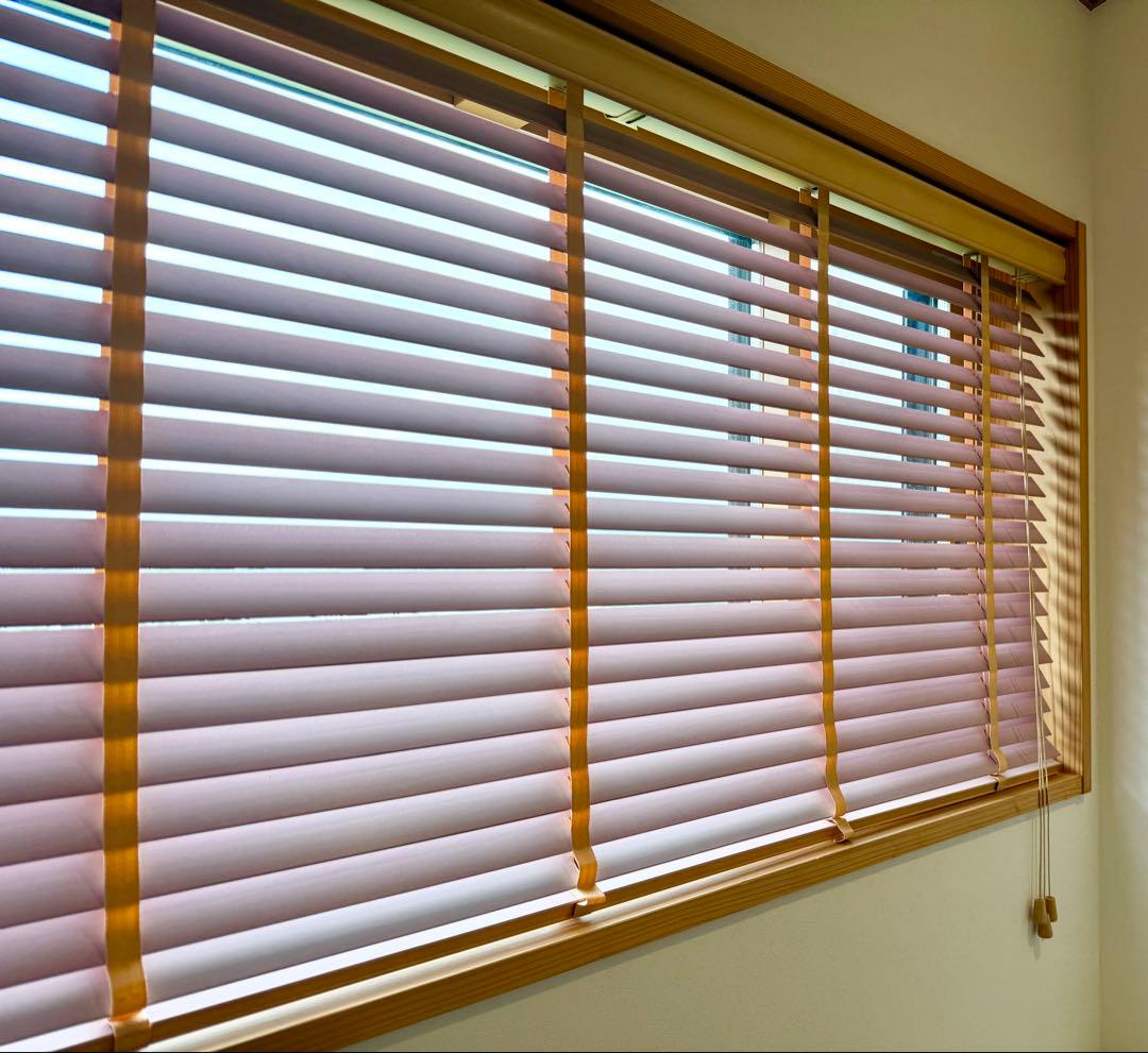 ウッドブラインド 木製　ナチュラル　156cm×71cm