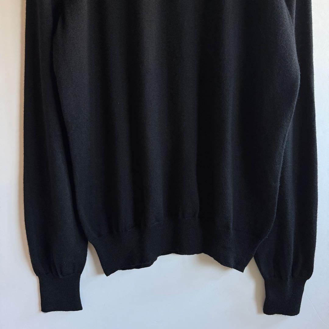 Gran Sasso グランサッソ モックネックウールニット 50 ブラック