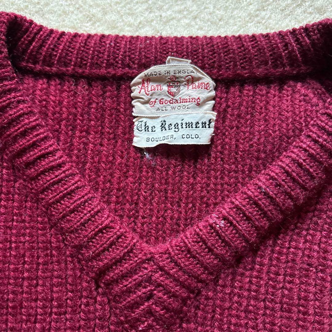 【専用】60s ニットセーター Ｖネック イングランド製 厚手