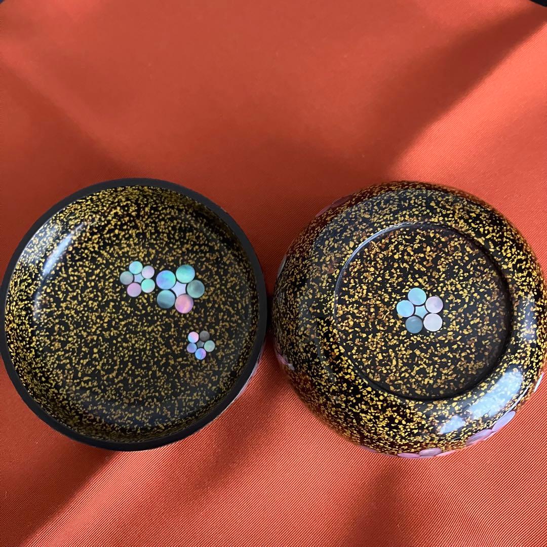 茶道具 谷俊成造 乾漆螺鈿梅鉢文棗 共箱