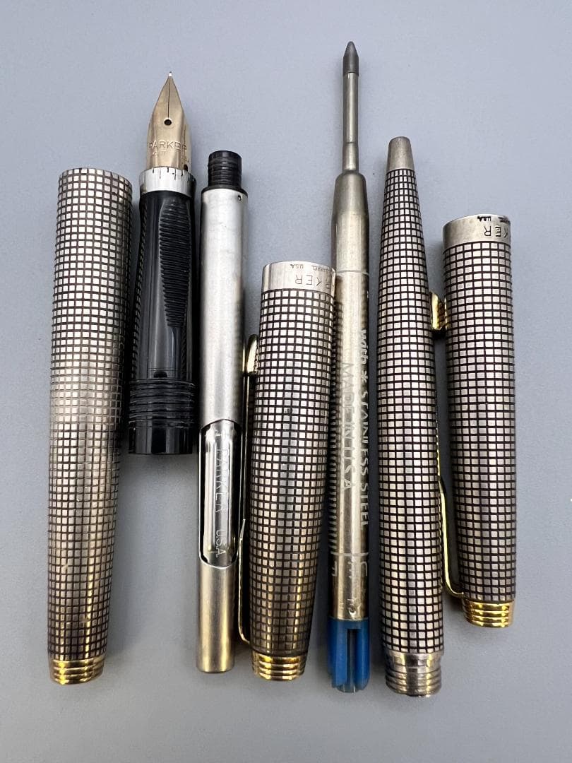 パーカー Parker USA製 スターリング 14K 万年筆 ボールペン ２本