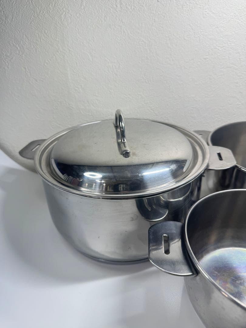 LAGOSTINA ステンレス 両手鍋 3点セット 14•18•20cm