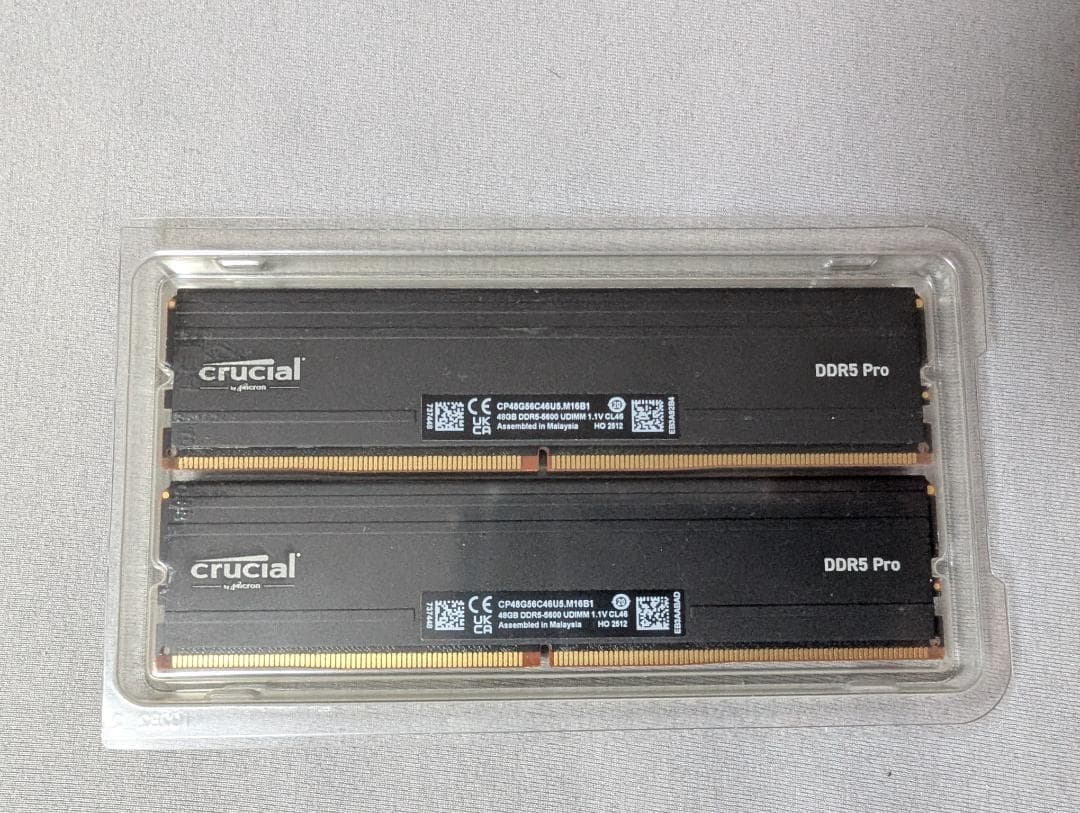 Crucial DDR5メモリ 5600MT/s 96GB(48GBx2)