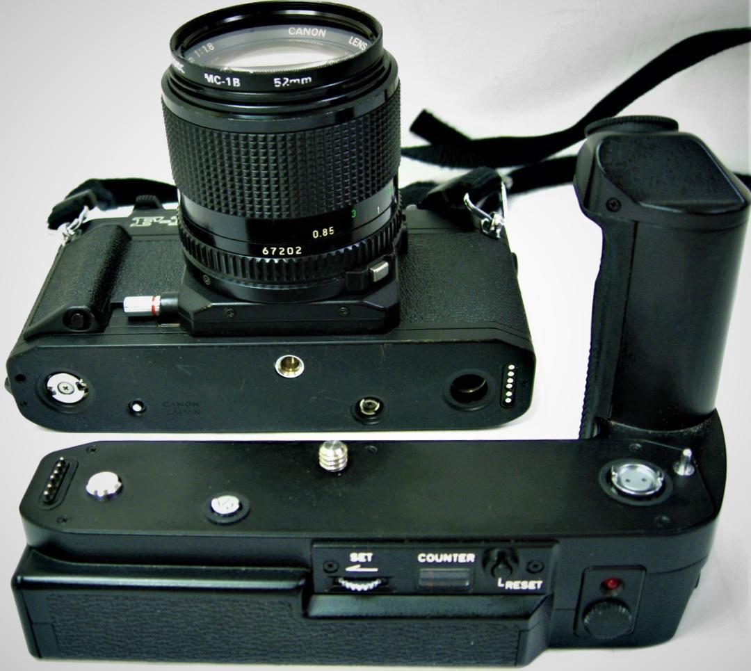 美品アンティーク キャノン NEW F-1 FD 85mm F1.8ワインダー付