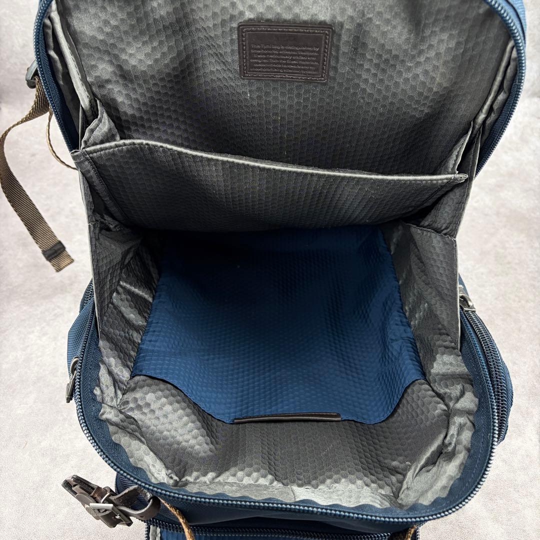 【美品✨】トゥミ バックパック リュックサック ビジネス レザー ネイビー 紺