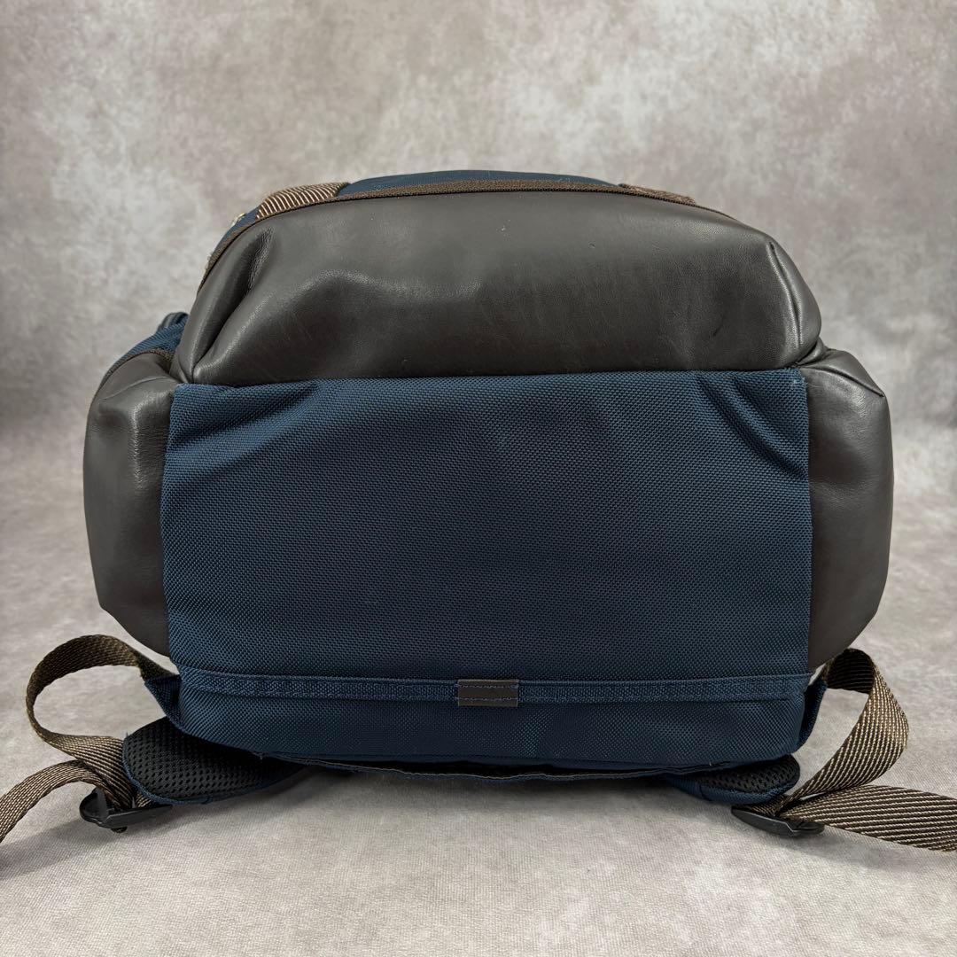 【美品✨】トゥミ バックパック リュックサック ビジネス レザー ネイビー 紺