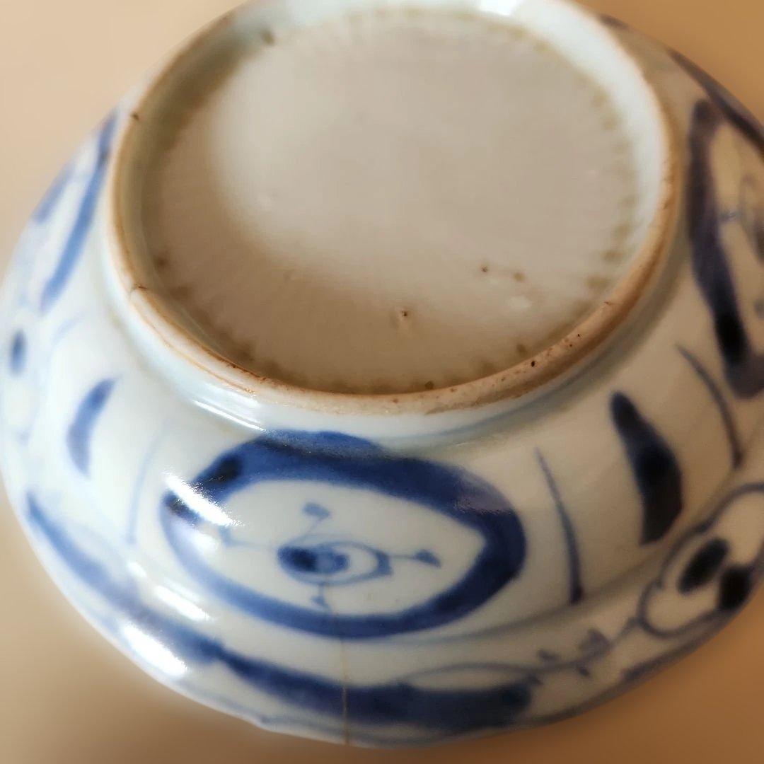 明朝末期(天啓年間1621~1627年)景徳鎮の輪花小皿