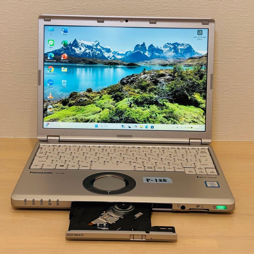 レッツノート PC Windows11 SSD DVD オフィス付き P-135