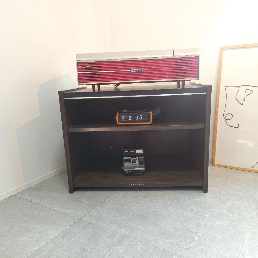 ヴィンテージ national オーディオ　キャビネット　黒　ブラウン