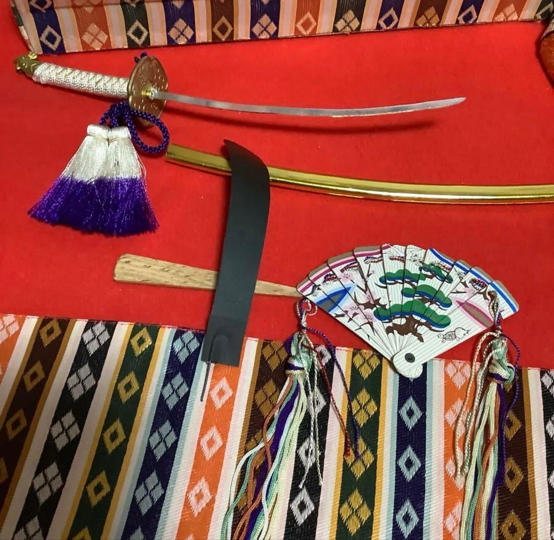 #親王飾り　●豪華衣装・良いお顔です。小道具あります、丁寧な作りです‼️−３３