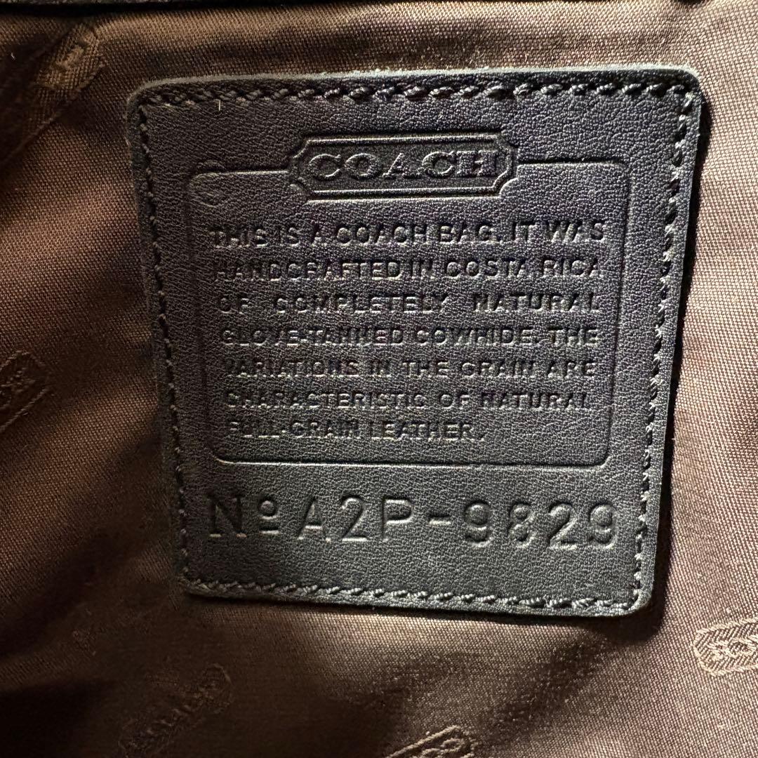 オールドコーチ　ブラック　レザー　vintage coach ショルダーバッグ