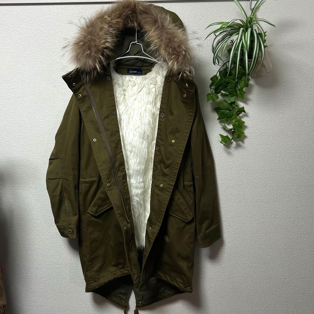 美品【フレッドペリー】 モッズコート ライナー、ラクーンファー付き