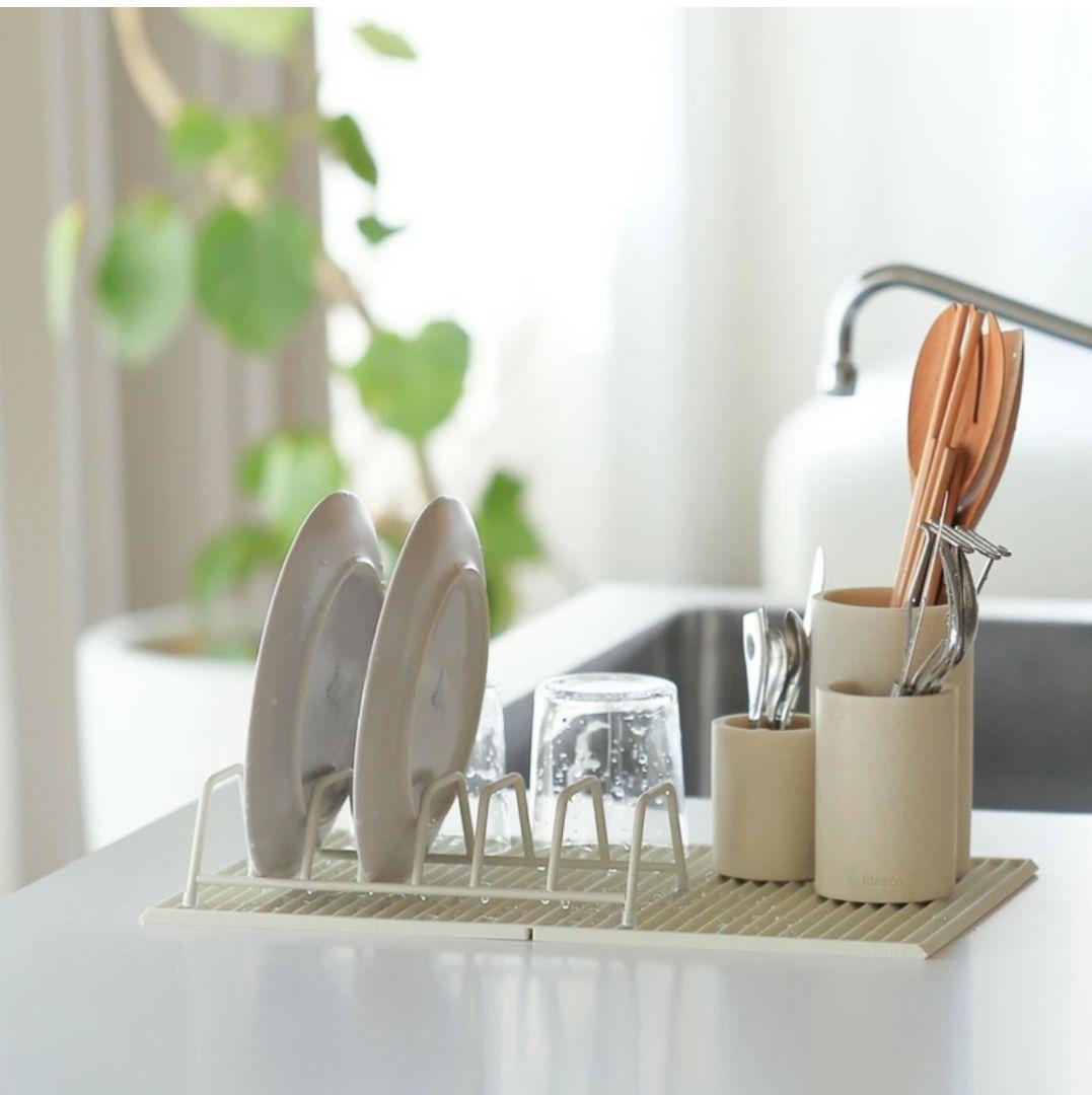 ideaco 3点セット 水切り 水切りラック マット