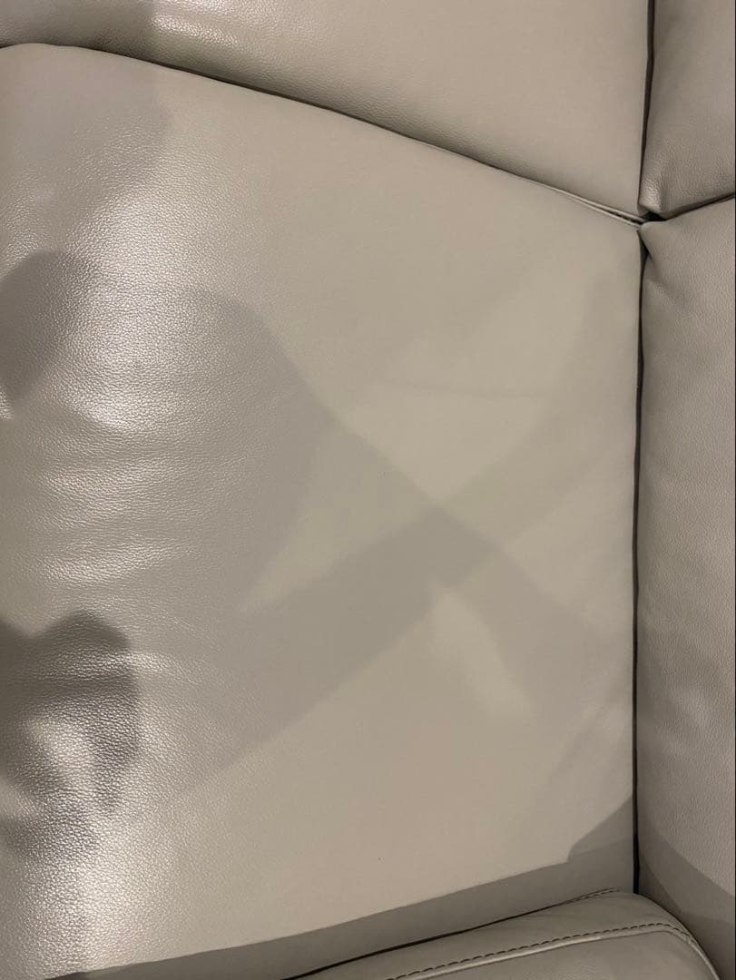 【美品】CALIA イタリア製ソファー　総本革　2人掛け　ベージュレザー