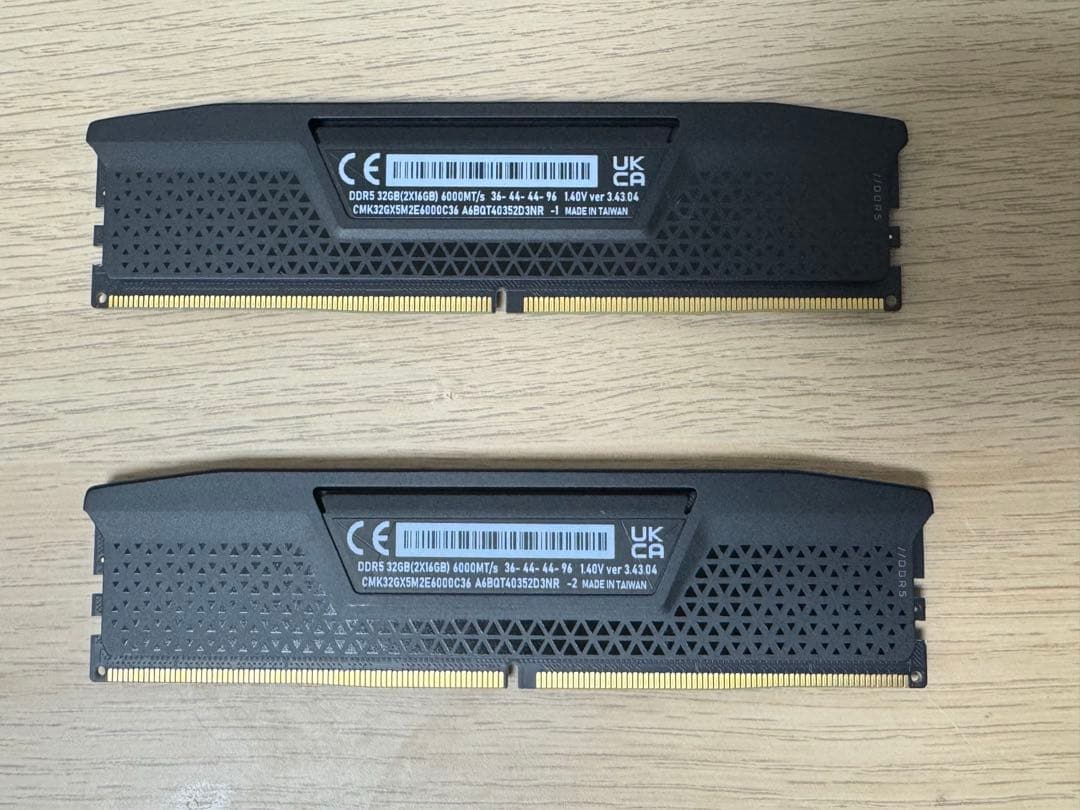 CORSAIR コルセア DDR5-6000MHz Intel XMP 32GB