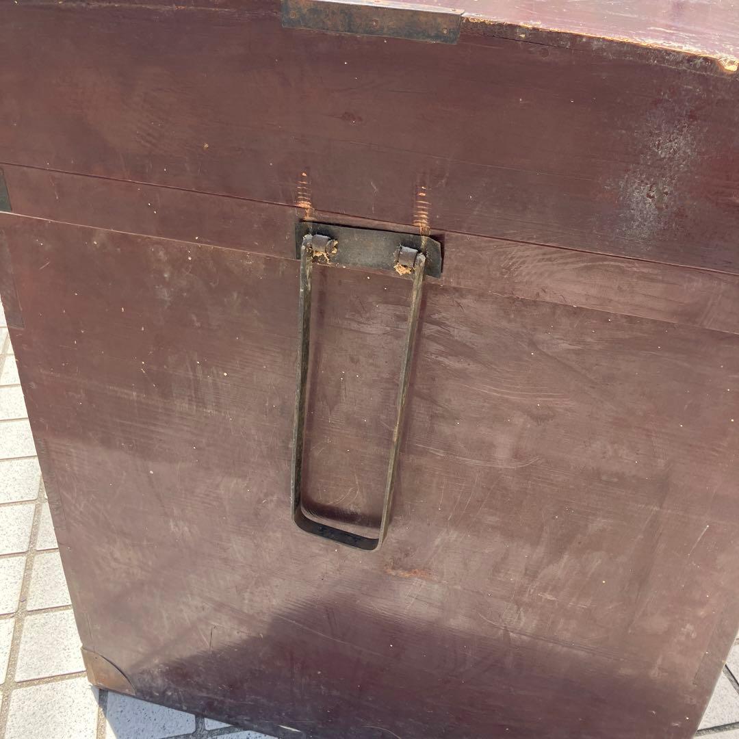 時代家具 大型 挟み箱 鋏箱 レトロ 古道具 木製 骨董品 参勤交代 大名行列