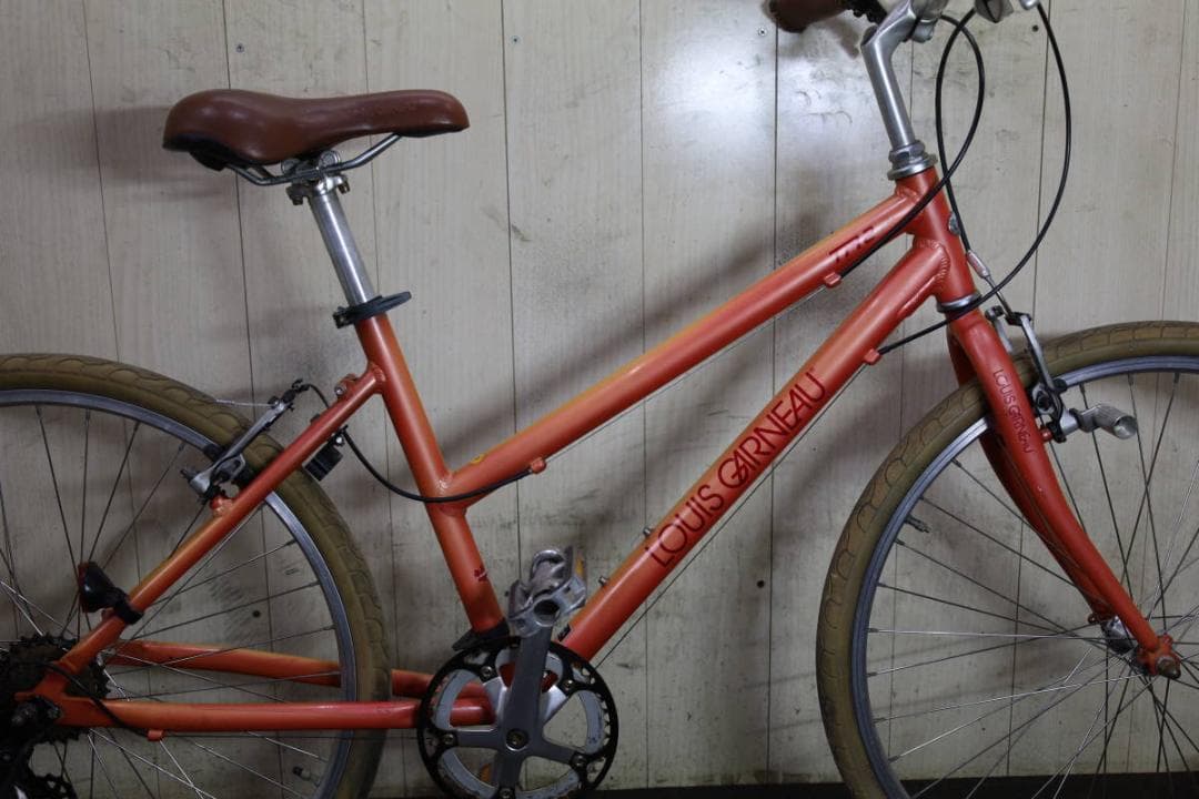 オレンジ クロスバイク アルミフレーム