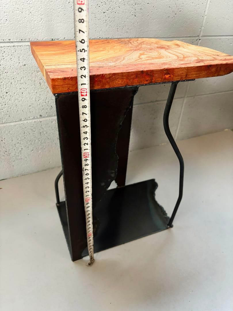 欅サイドテーブルコーヒーテーブルナイトテーブル観葉植物置き飾り台インダストリアル