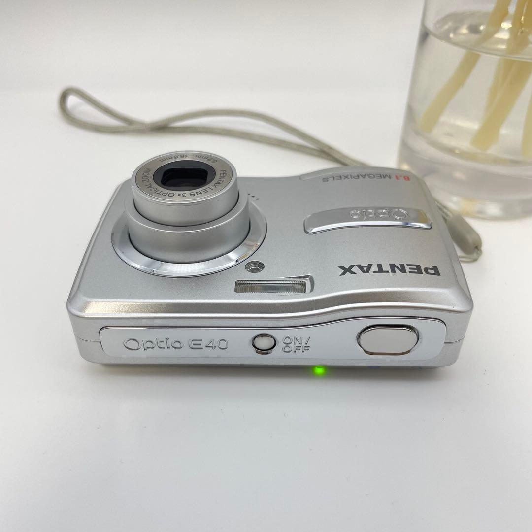 美品✨PENTAX Optio E40✨動作確認済 スマホ転送OK 単三電池♪