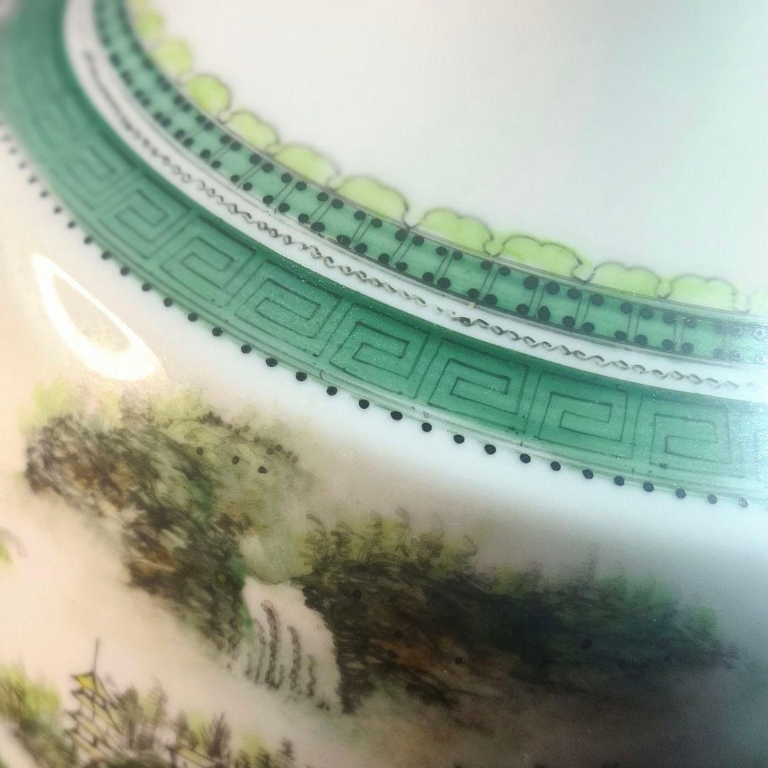 中国花瓶 手描き山水風景図 建窯 作家物 古美術 時代物 蒐集家放出美品 骨董