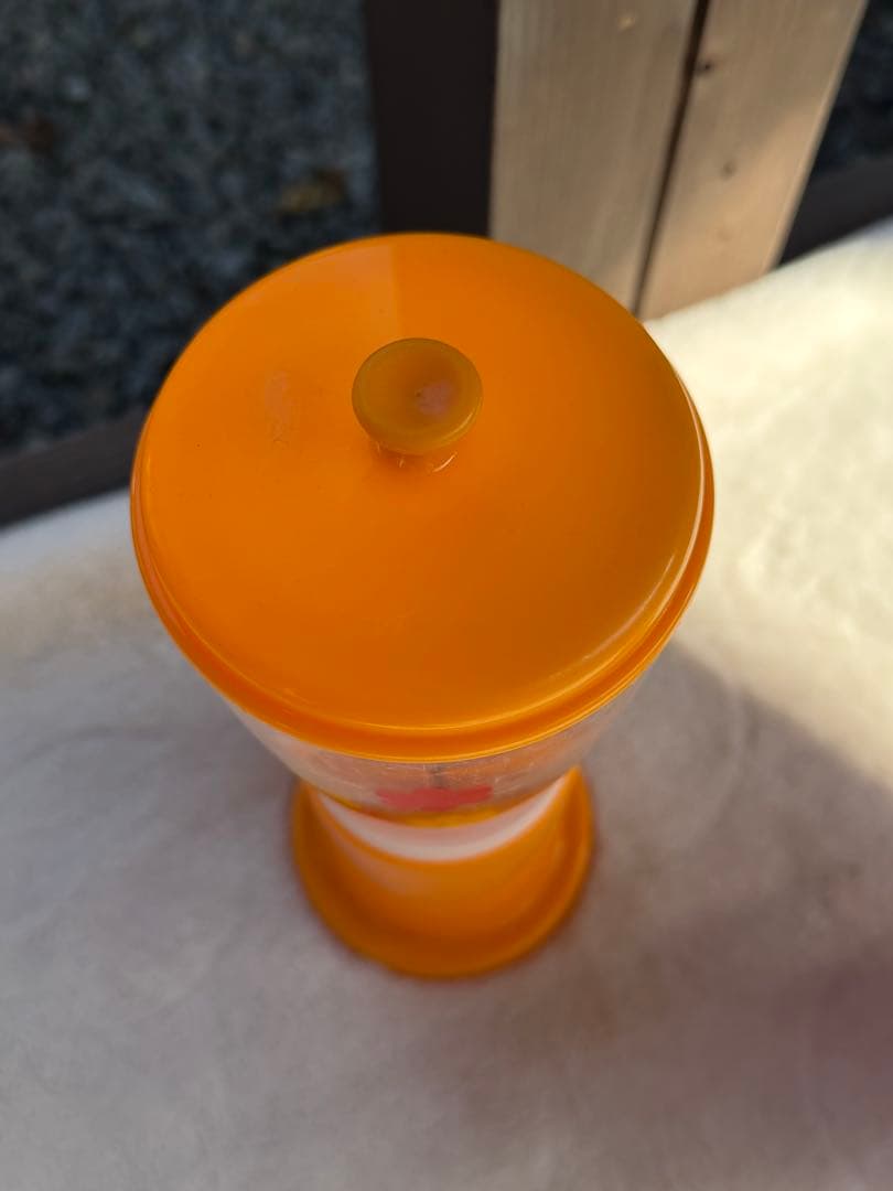 昭和レトロ　トーワ　TOWA 箸立て　レトロ箸立　食堂　当時物　花柄　黄色