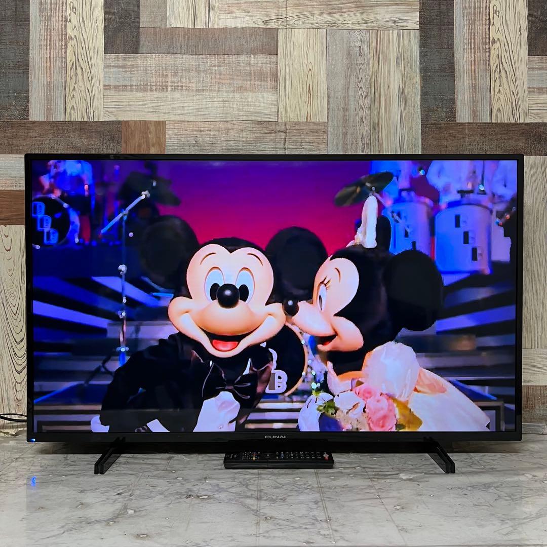 全国送料込❣️フナイ43V型4K チューナ内蔵外付けHDD裏番組録画対応