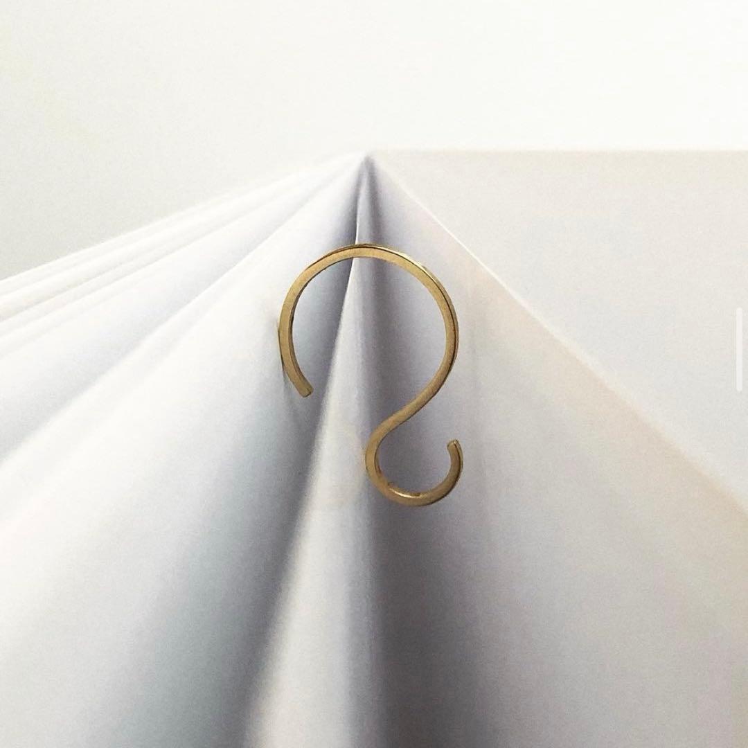 shihara S字　ピアス K18 大