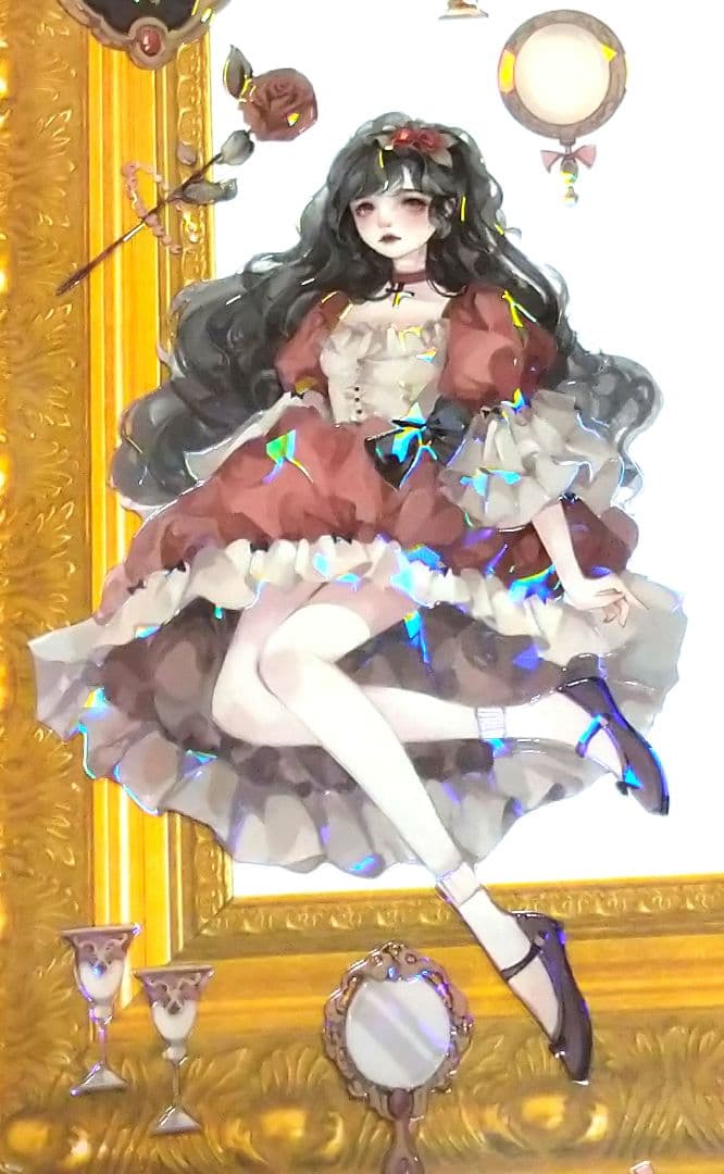 J711＃红玫瑰庄园(贝壳光)迷雾森林切り売り海外人物マステ女の子