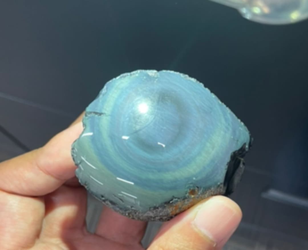 研磨済　十勝石玲瓏　パステル色レインボーオブシディアン