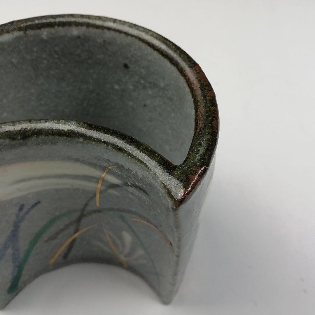 Ｔ７５３　蓋置　『乾山　武蔵野』『加藤喜一』　共箱　茶道具