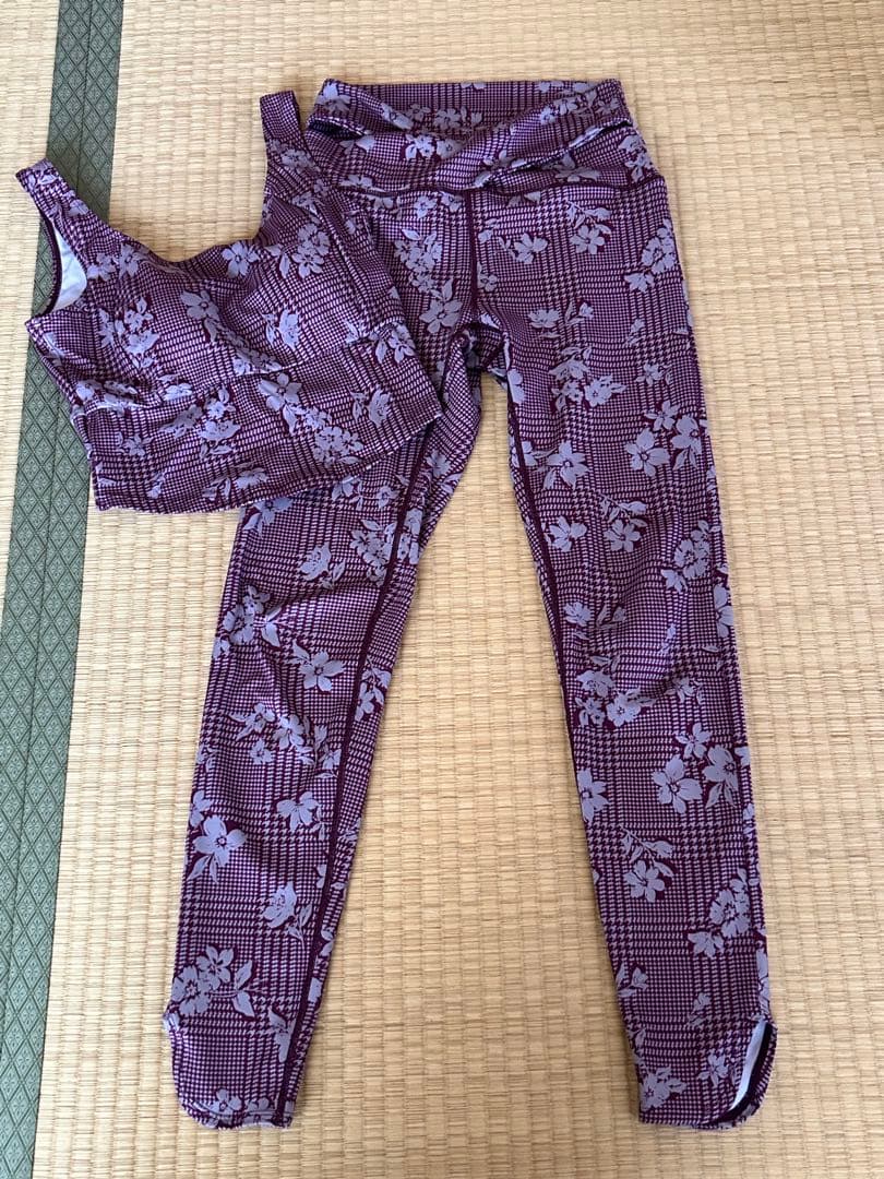 SUKALA チェッククロスレギンス チェックビスチェ Sサイズ 上下セット